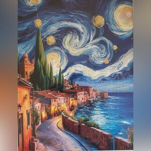 CANVAS PRINT 8X12 UNFRAMED SEASIDE SCENE